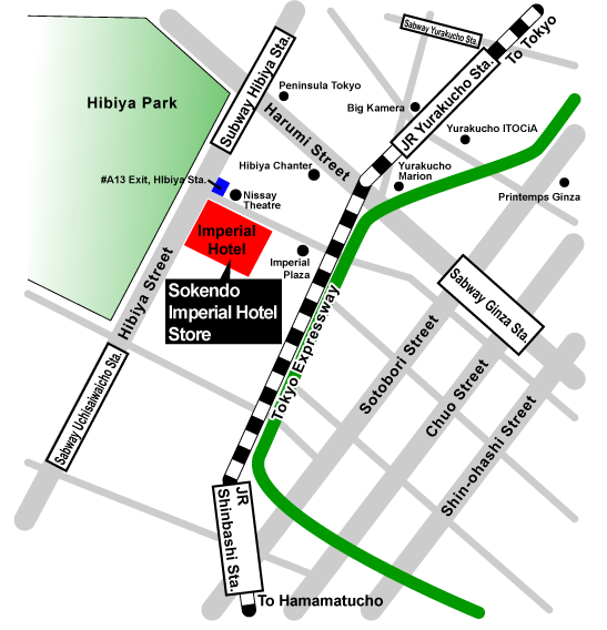 sokendo imperial hotel store map